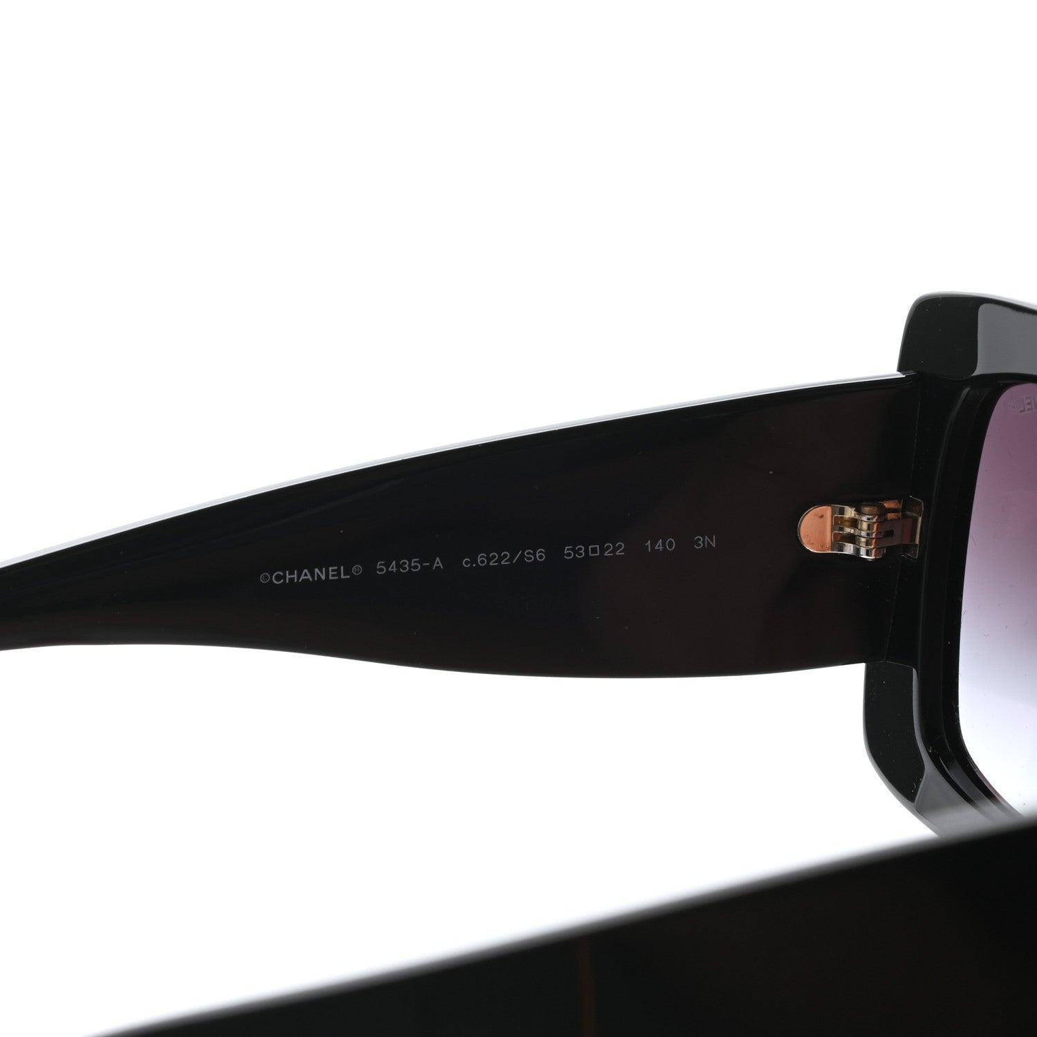 Chanel Acetate Rectangle Sunglasses 5435 Black 6 of 7