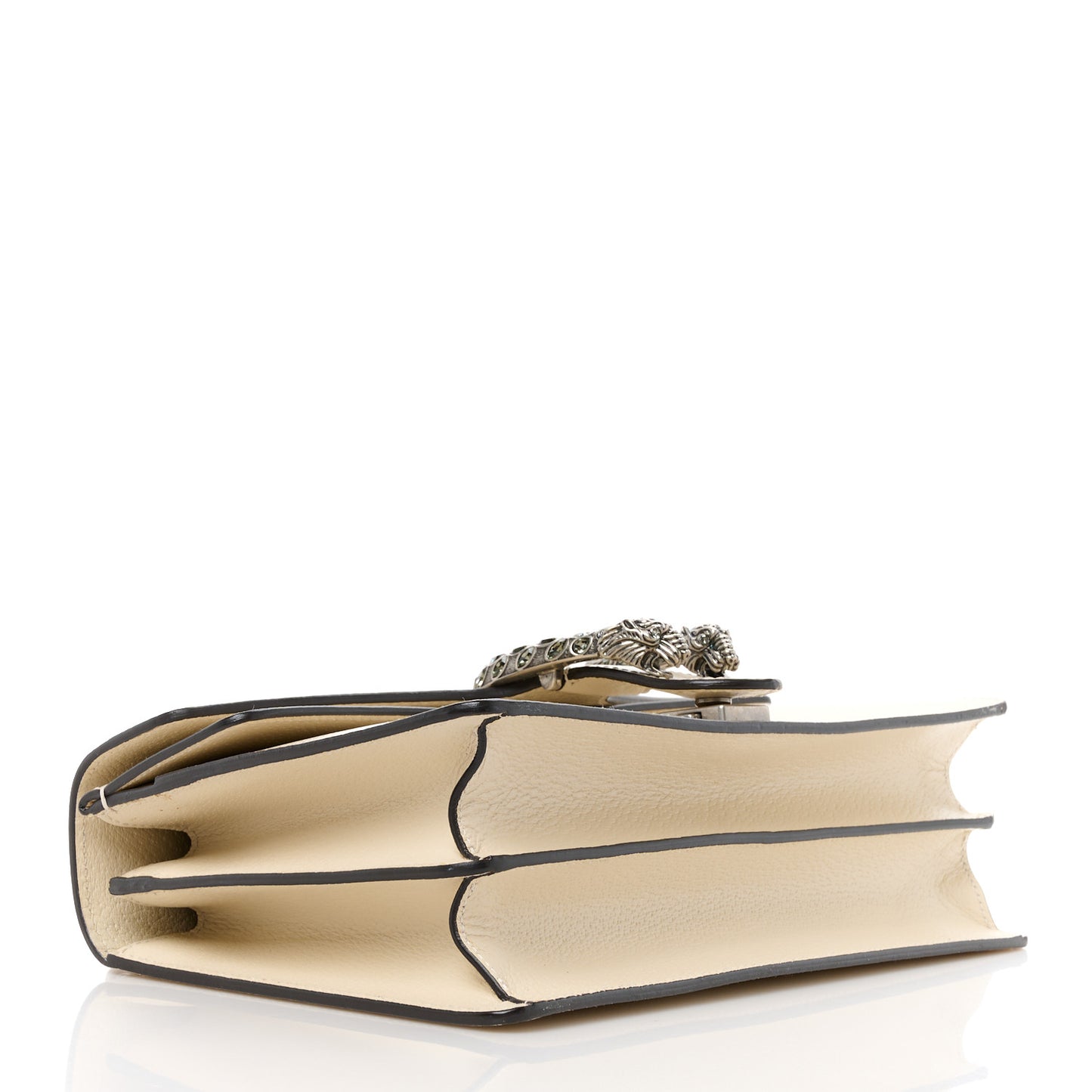 Textured Calfskin Crystal Small Dionysus Shoulder Bag Mystic White