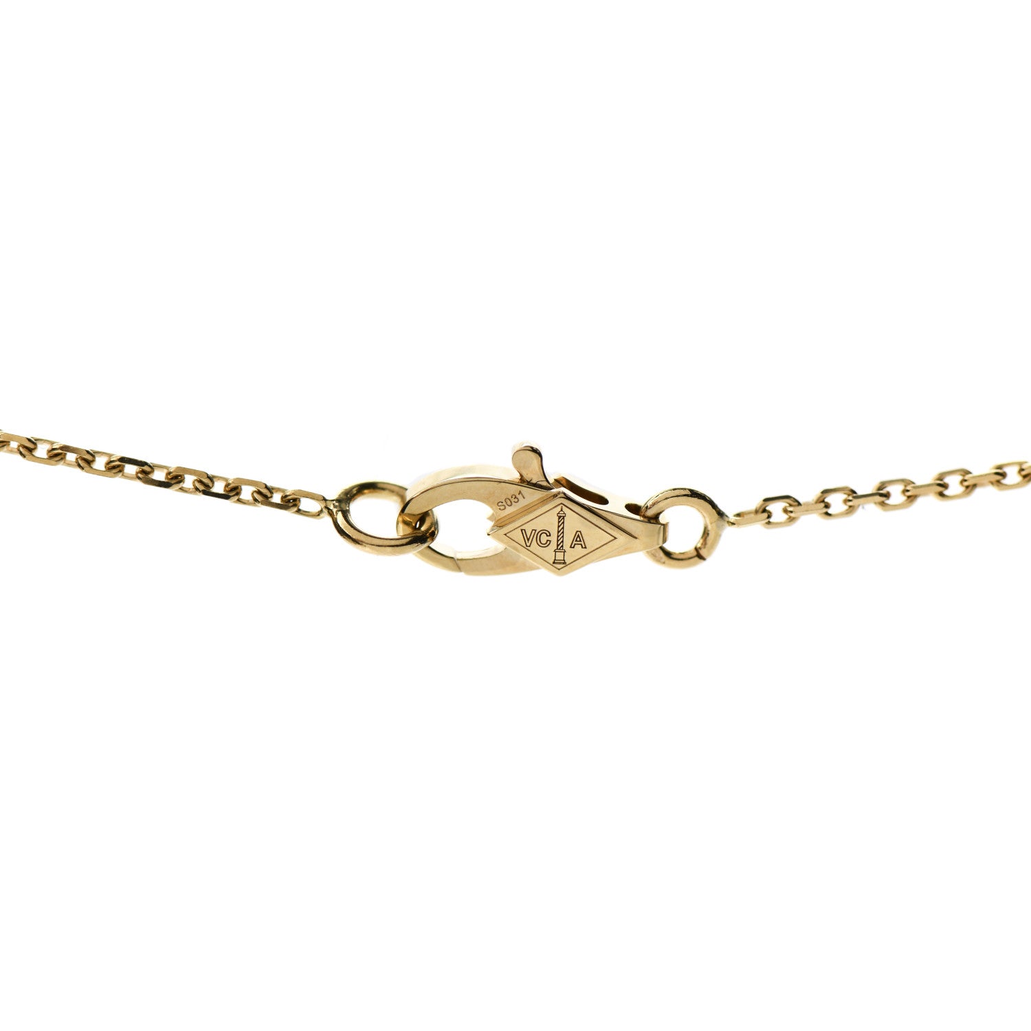 Van Cleef & Arpels 18K Yellow Gold Mother of Pearl Sweet Alhambra Butterfly Pendant Necklace 4 of 7