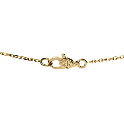 Van Cleef & Arpels 18K Yellow Gold Mother of Pearl Sweet Alhambra Butterfly Pendant Necklace 4 of 7
