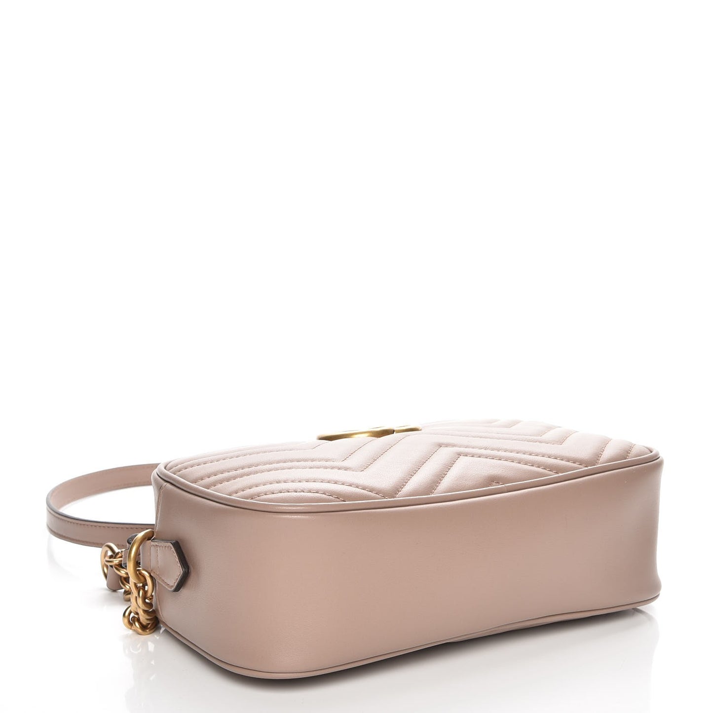 Calfskin Matelasse Small GG Marmont Chain Shoulder Bag Porcelain Rose