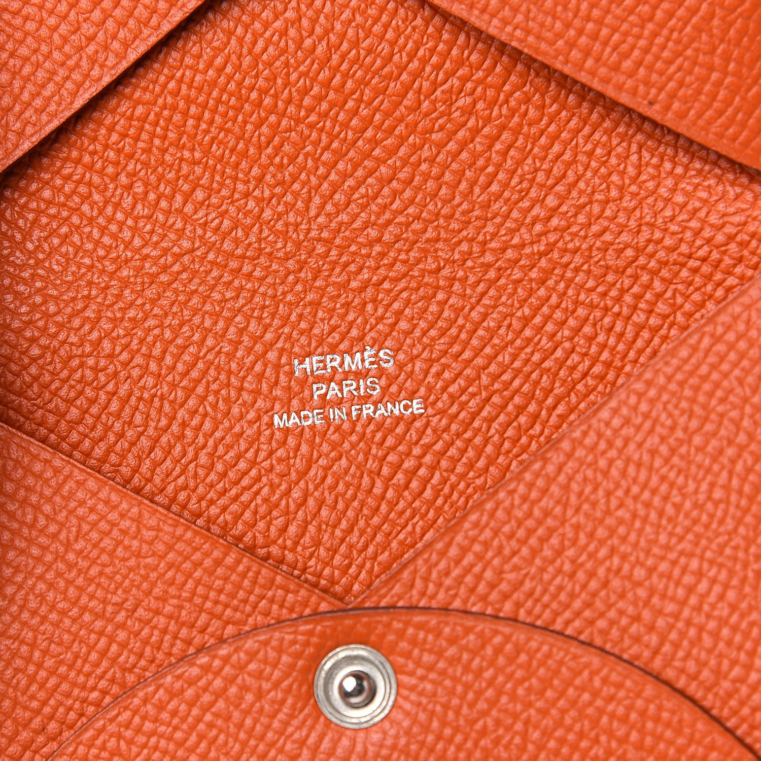Hermes Epsom Calvi Card Case Orange 6 of 7