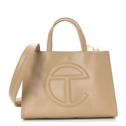 Telfar Vegan Leather Shmedium Shopping Bag Cream 1 of 10