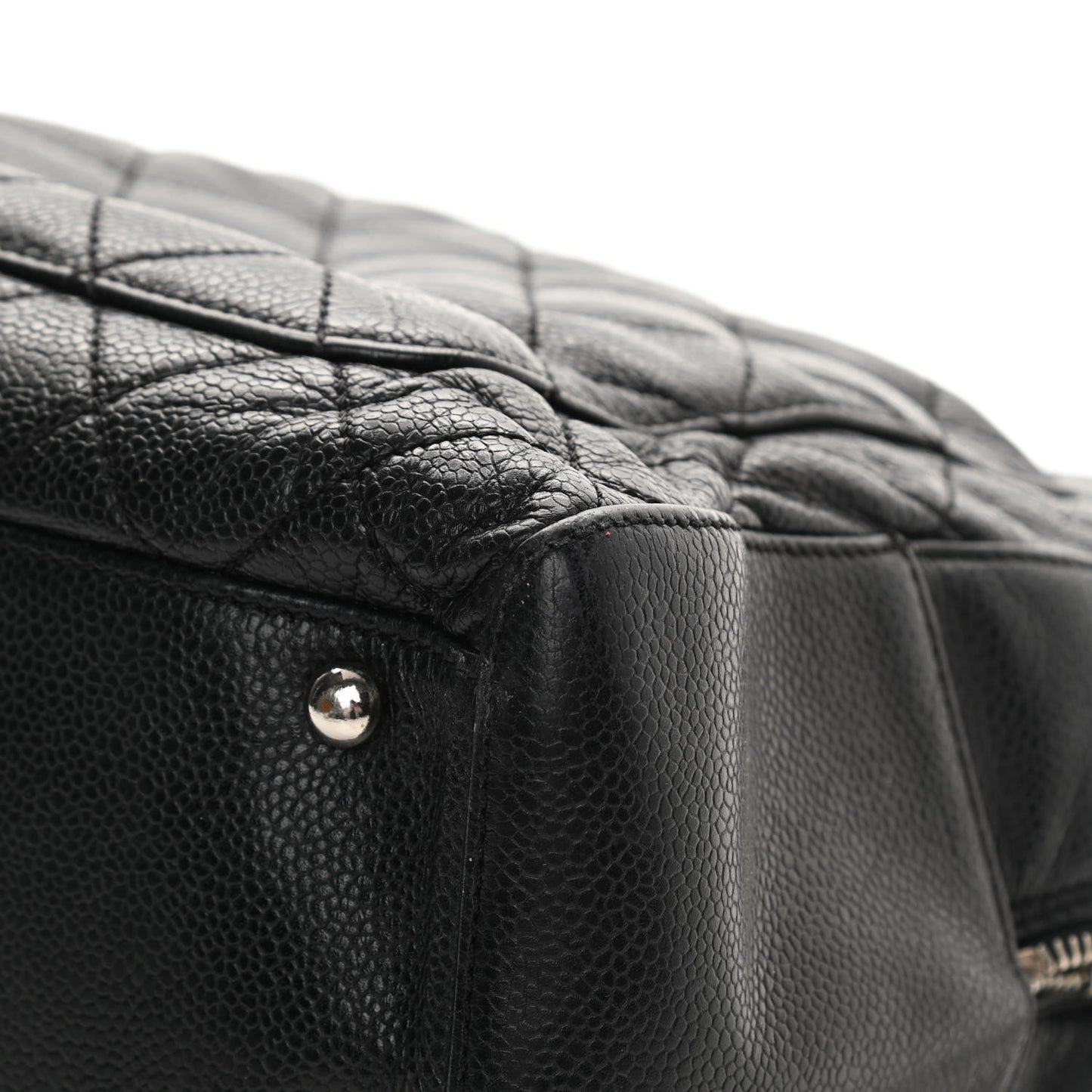 Caviar Quilted Bowler Black