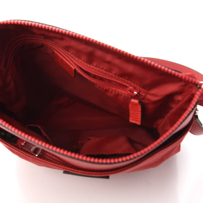 Gucci Nylon Monogram Dollar Calfskin Flat Messenger Bag Vibrant Red 5 of 10