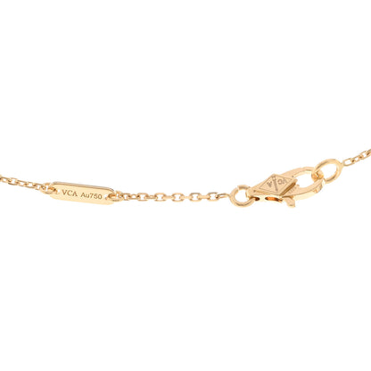 Van Cleef & Arpels 18K Yellow Gold Mother of Pearl Sweet Alhambra Butterfly Pendant Necklace 4 of 5
