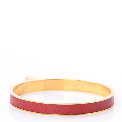 Hermes Epsom Kelly Lock Cadena Bracelet Rouge Casaque 3 of 4