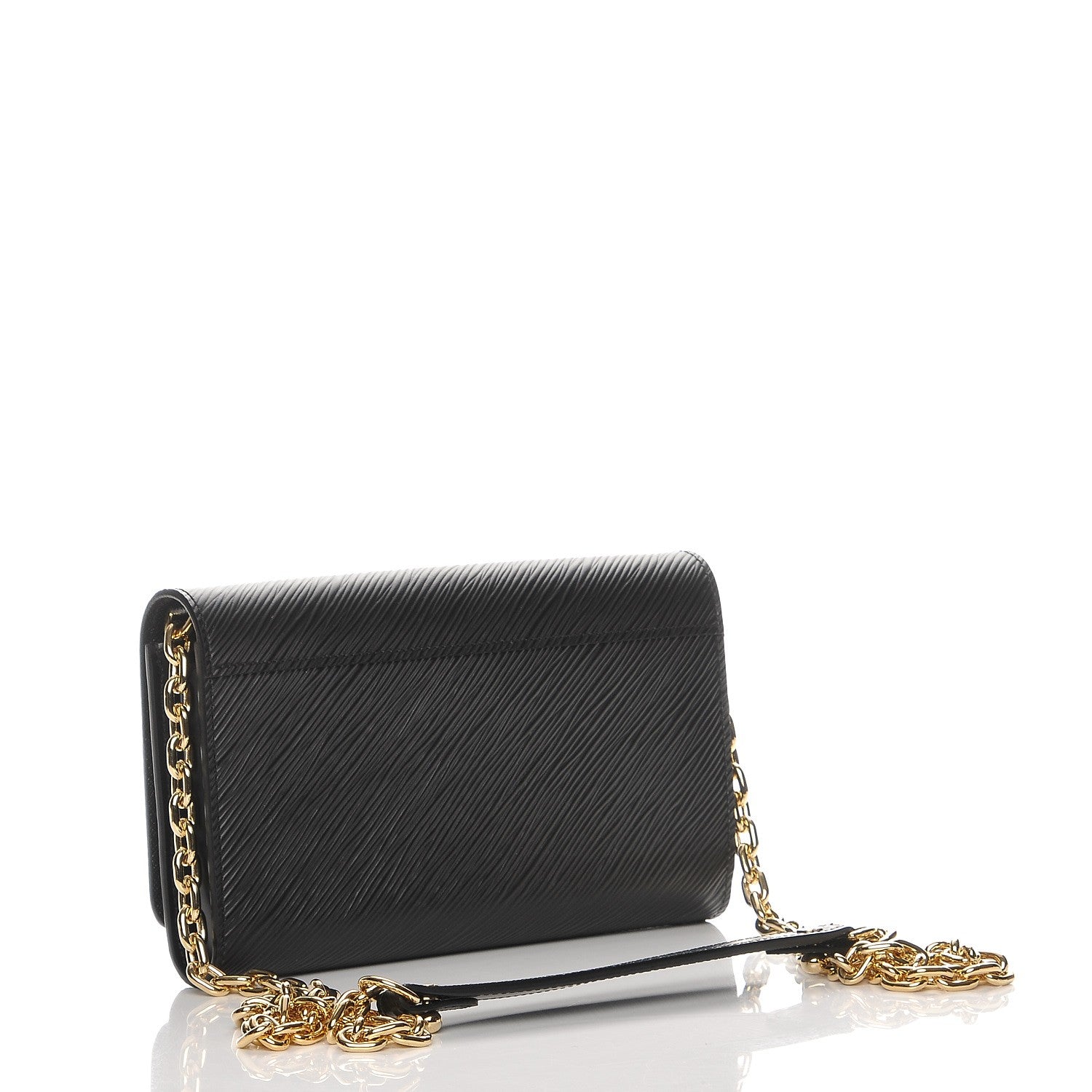 Louis Vuitton Epi Sequin Night Bird Twist Chain Wallet Black 3 of 8