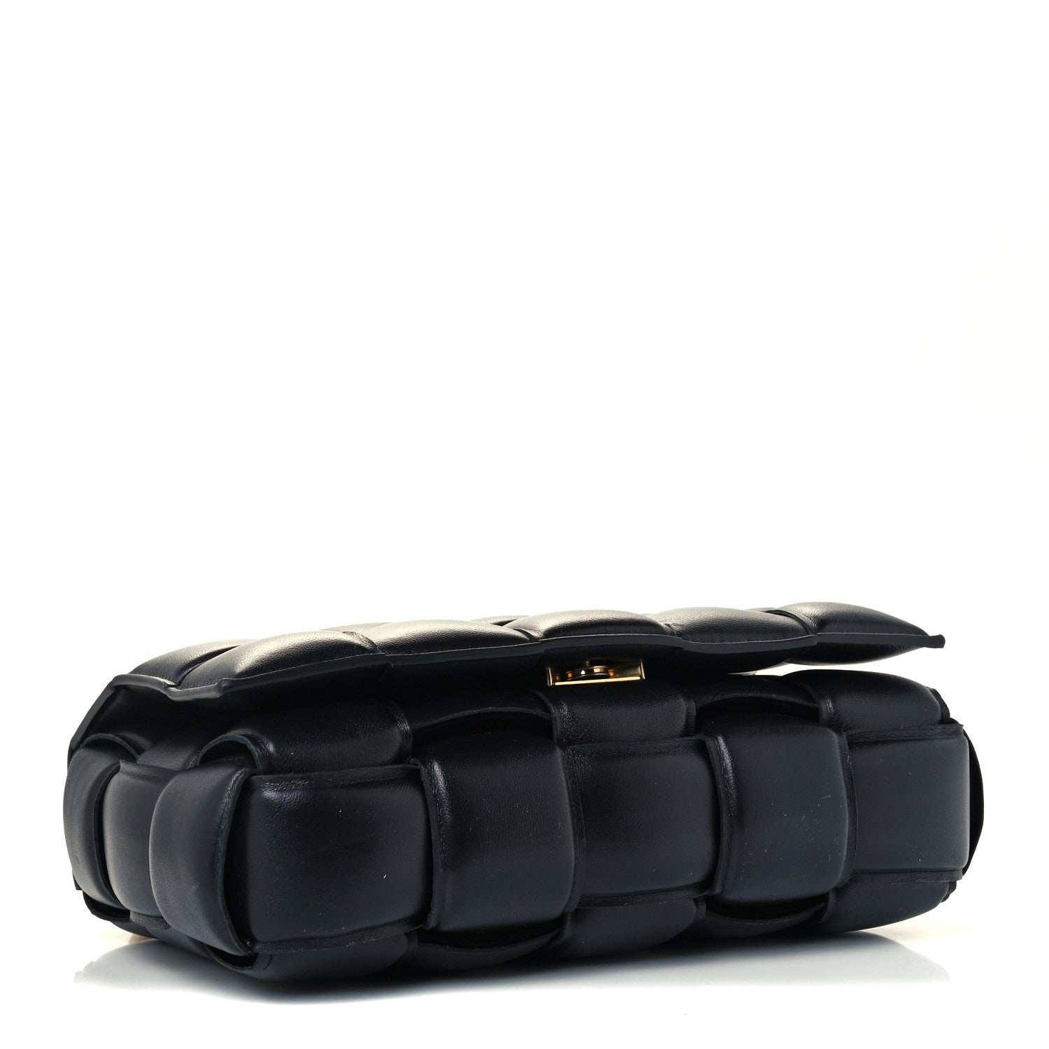 Bottega Veneta Lambskin Maxi Intreccio Padded Chain Cassette Crossbody Bag Black 4 of 12