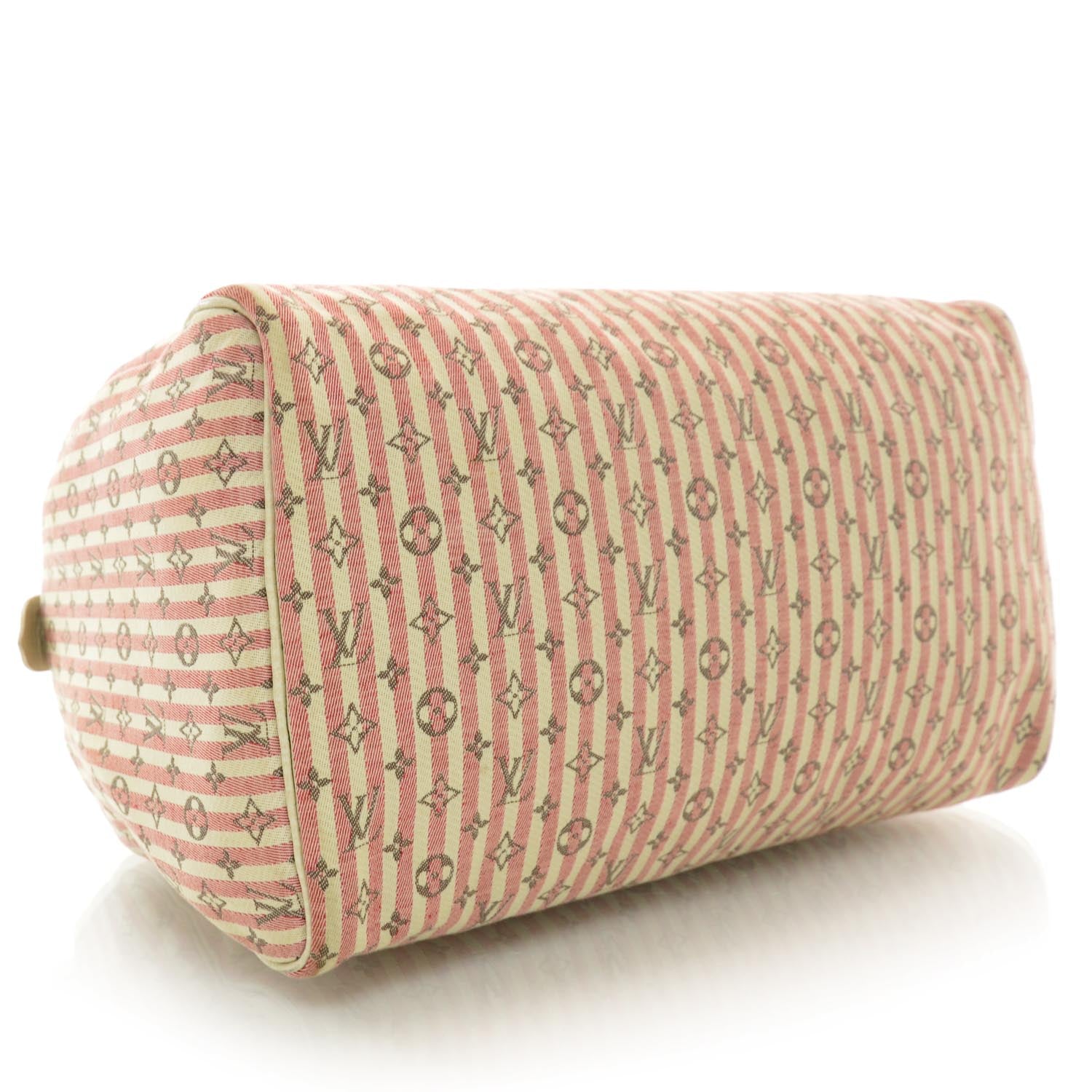 Louis Vuitton Mini Lin Croisette Speedy 30 Rouge 4 of 7