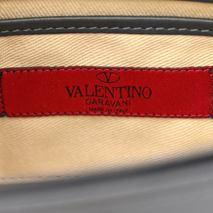 Valentino Garavani Vitello Small Rockstud Flap Saddle Bag Black 6 of 11