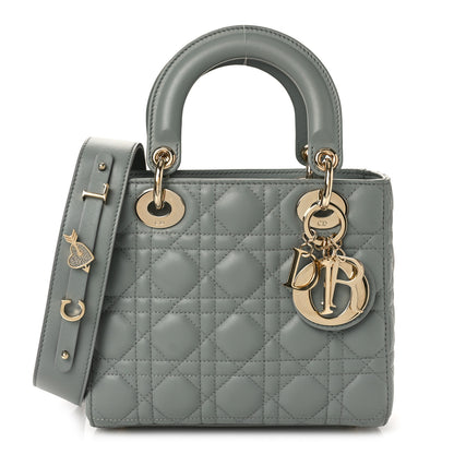 Christian Dior Lambskin Cannage Small My ABCDior Lady Dior Grey 1 of 8