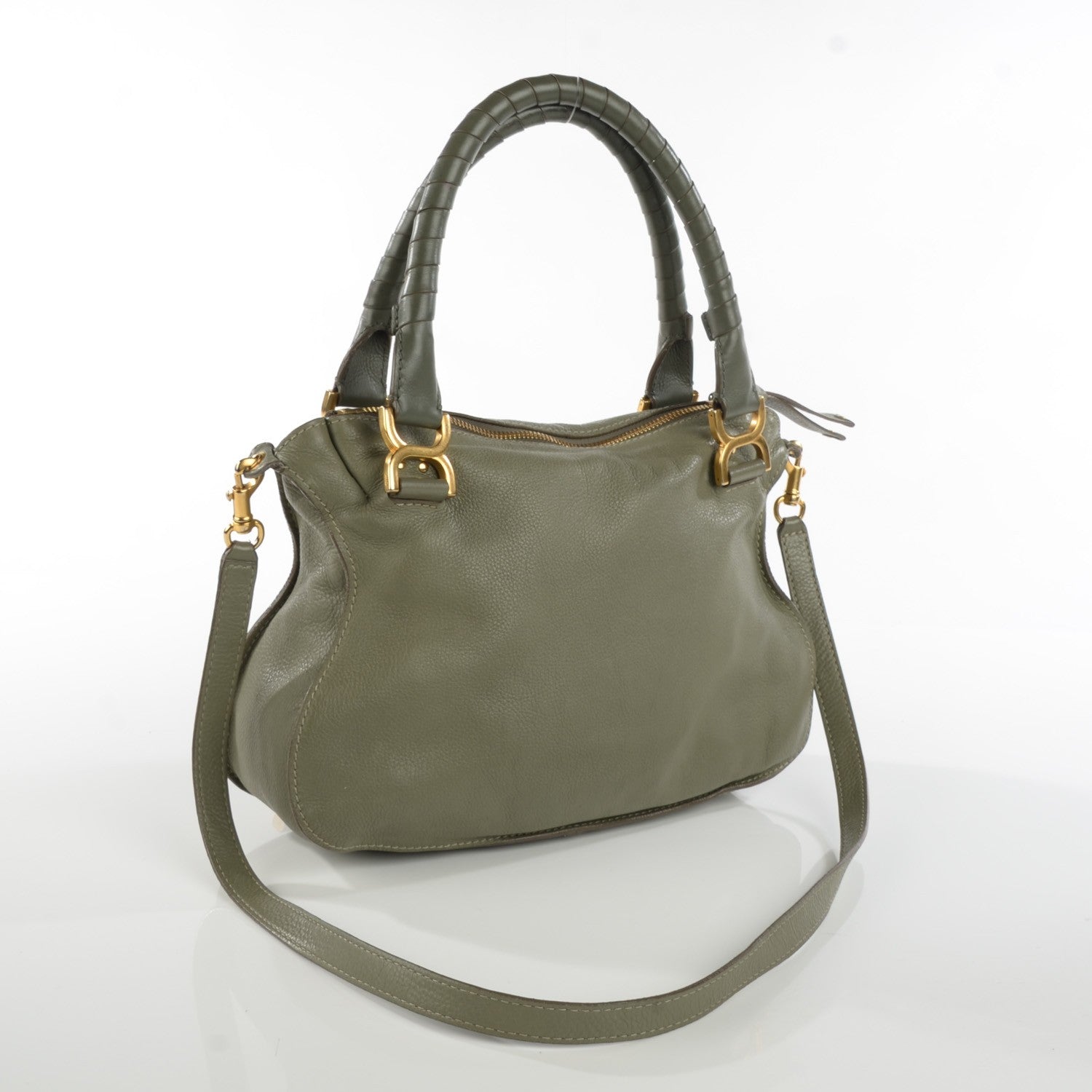 Chloe Calfskin Small Marcie Satchel Baobab Green 3 of 10