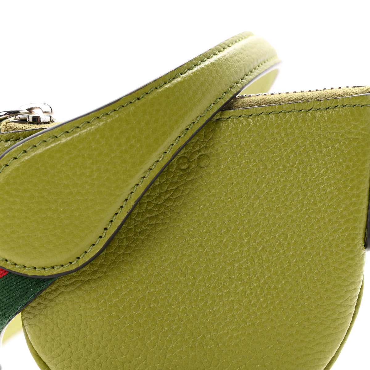 Pebbled Calfskin Mini B Shoulder Bag Olive Green