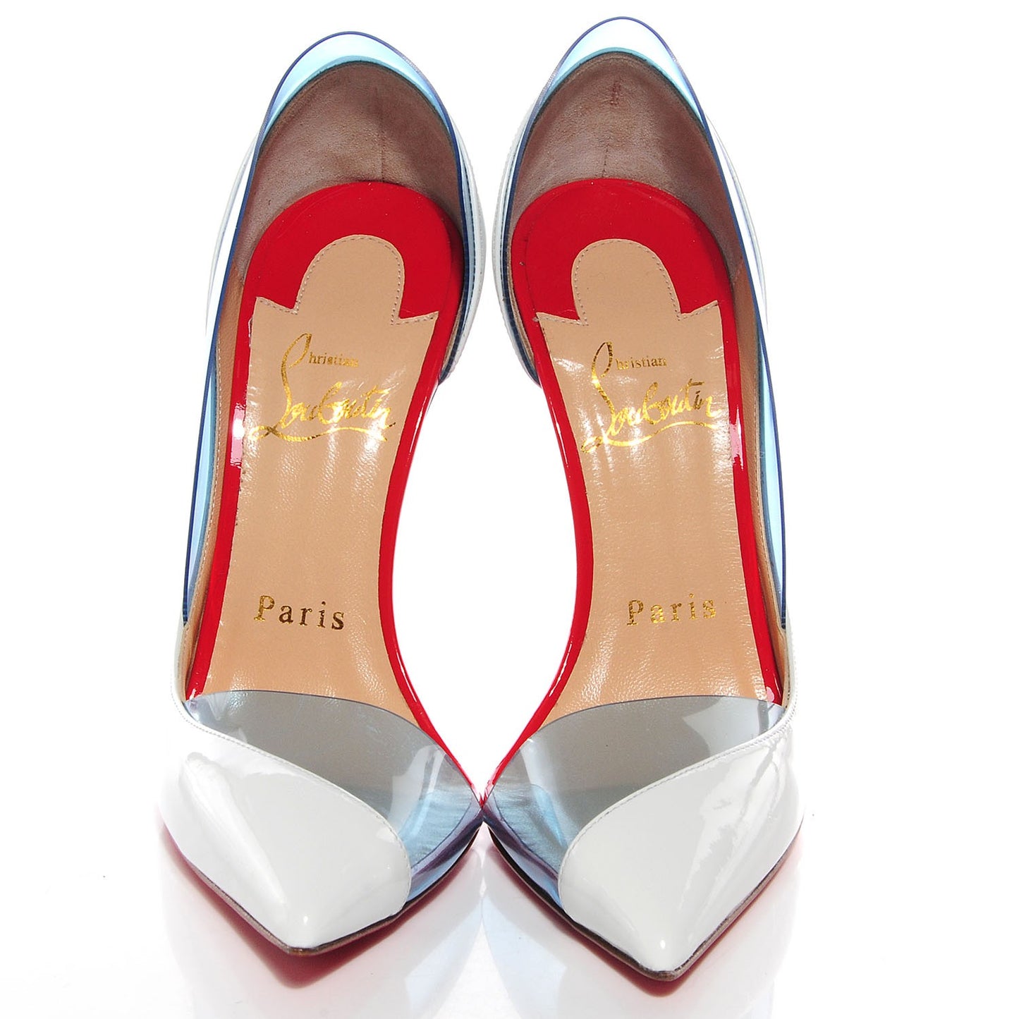 Miss Rigidaine Pumps 35 Aquamarine White