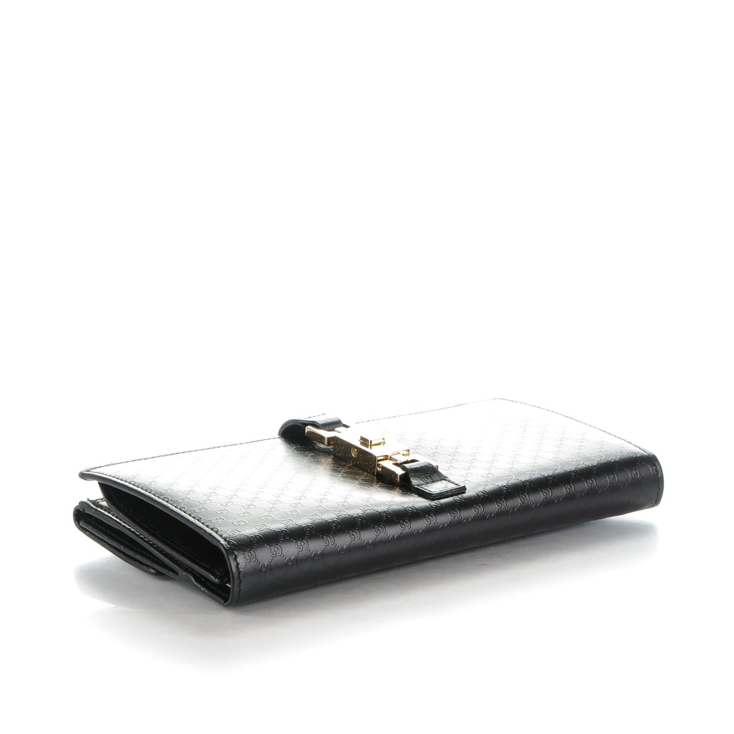 Microguccissima Continental Bardot Wallet Black
