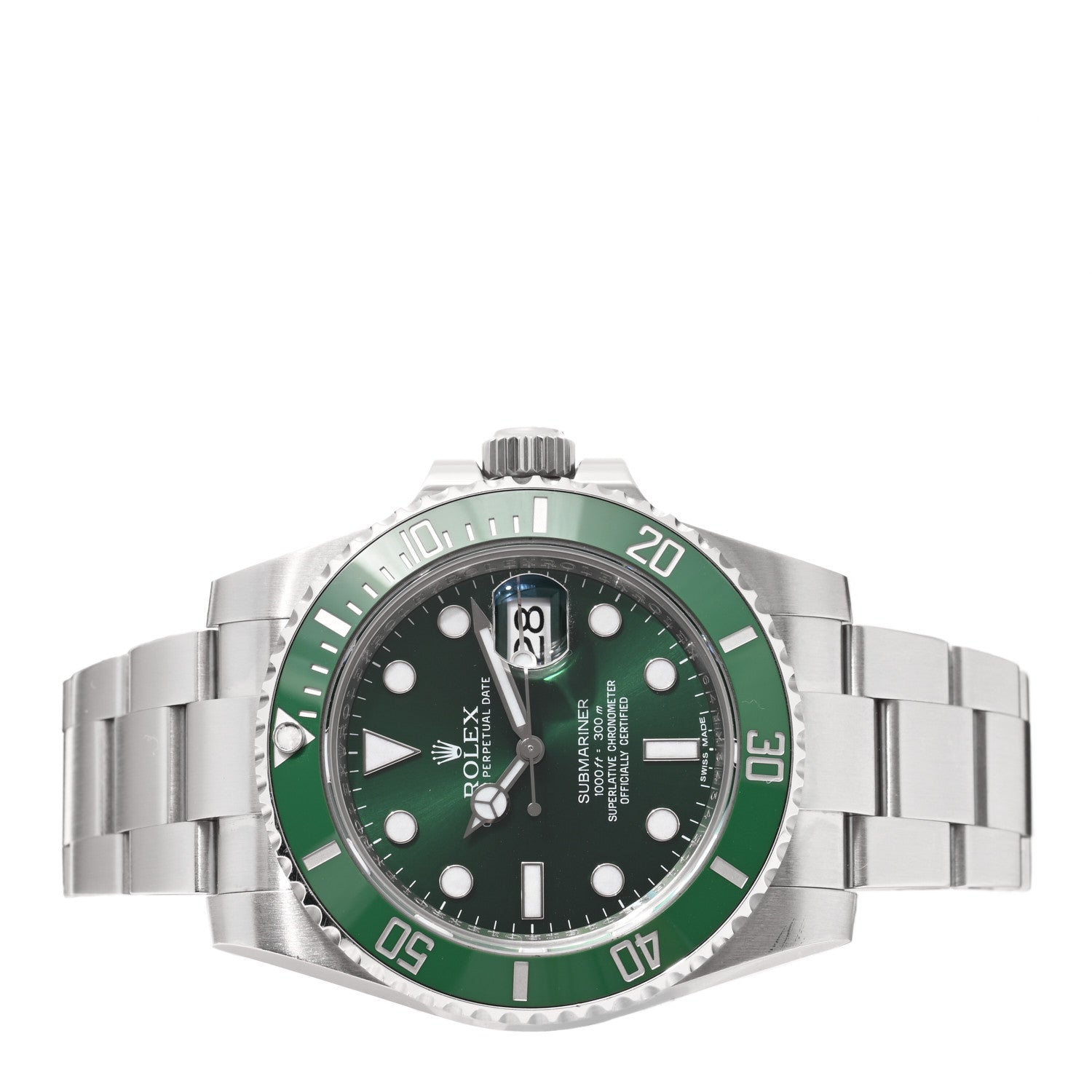 Rolex Stainless Steel 40mm Oyster Perpetual Submariner Date Hulk Watch Green 116610LV 2 of 5