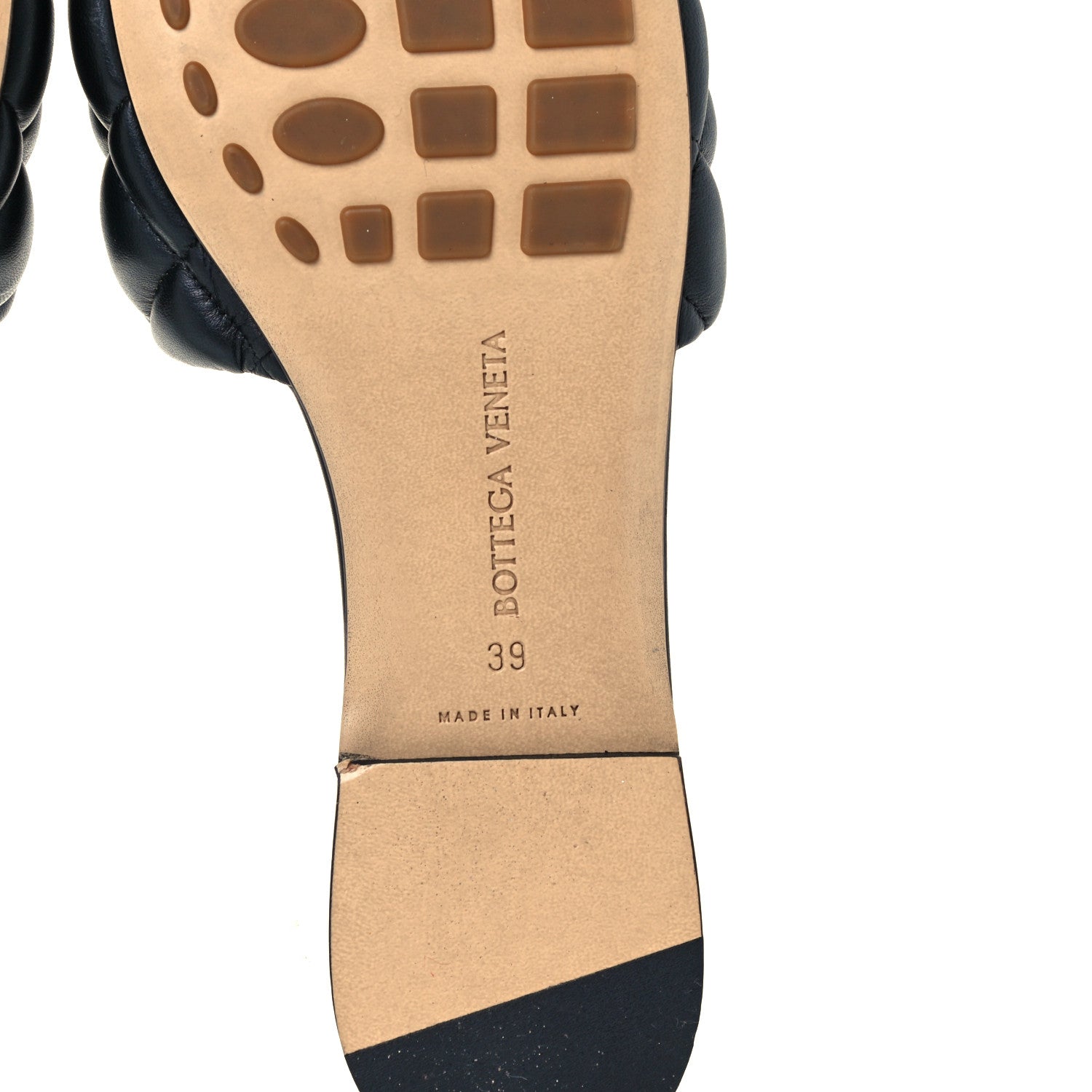 Bottega Veneta Nappa Matelasse Padded Flat Sandals 39 Black 8 of 9
