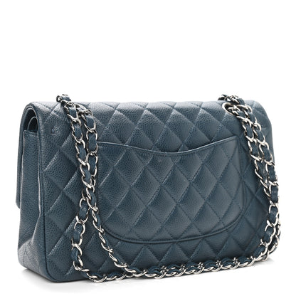 Chanel Caviar Quilted Medium Double Flap Navy 3 of 9