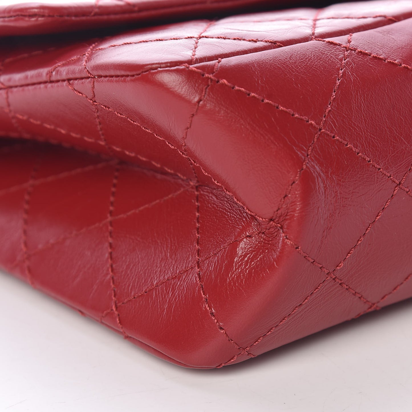 Aged Calfskin Quilted 2.55 Reissue 226 Flap Dark Red