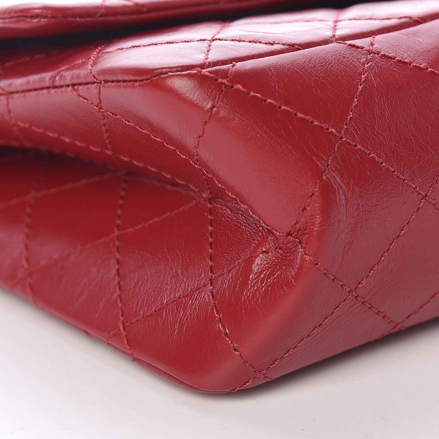 Chanel Aged Calfskin Quilted 2.55 Reissue 226 Flap Dark Red 11 of 13