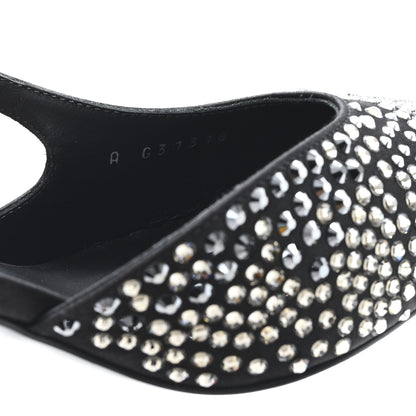 Chanel Strass Cap Toe CC Slingback Pumps 38.5 Black 9 of 10