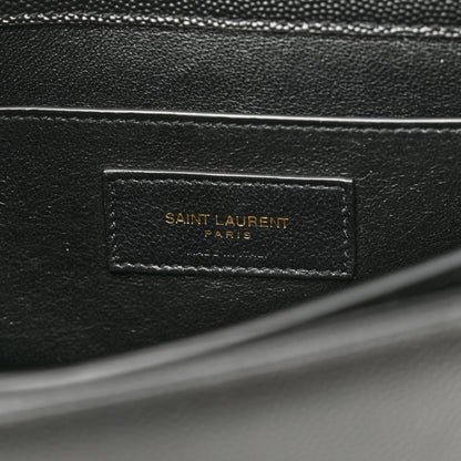 Saint Laurent Grain de Poudre Medium Classic Monogram Cassandra Top Handle Black 7 of 10