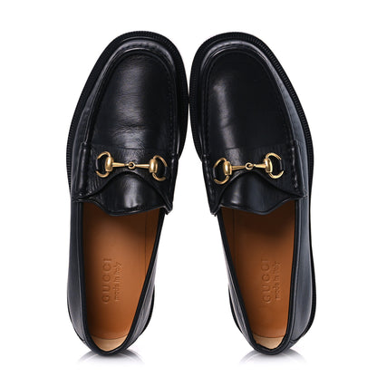 Gucci Mandala Goatskin Mens Horsebit Loafers 9 Black 2 of 11