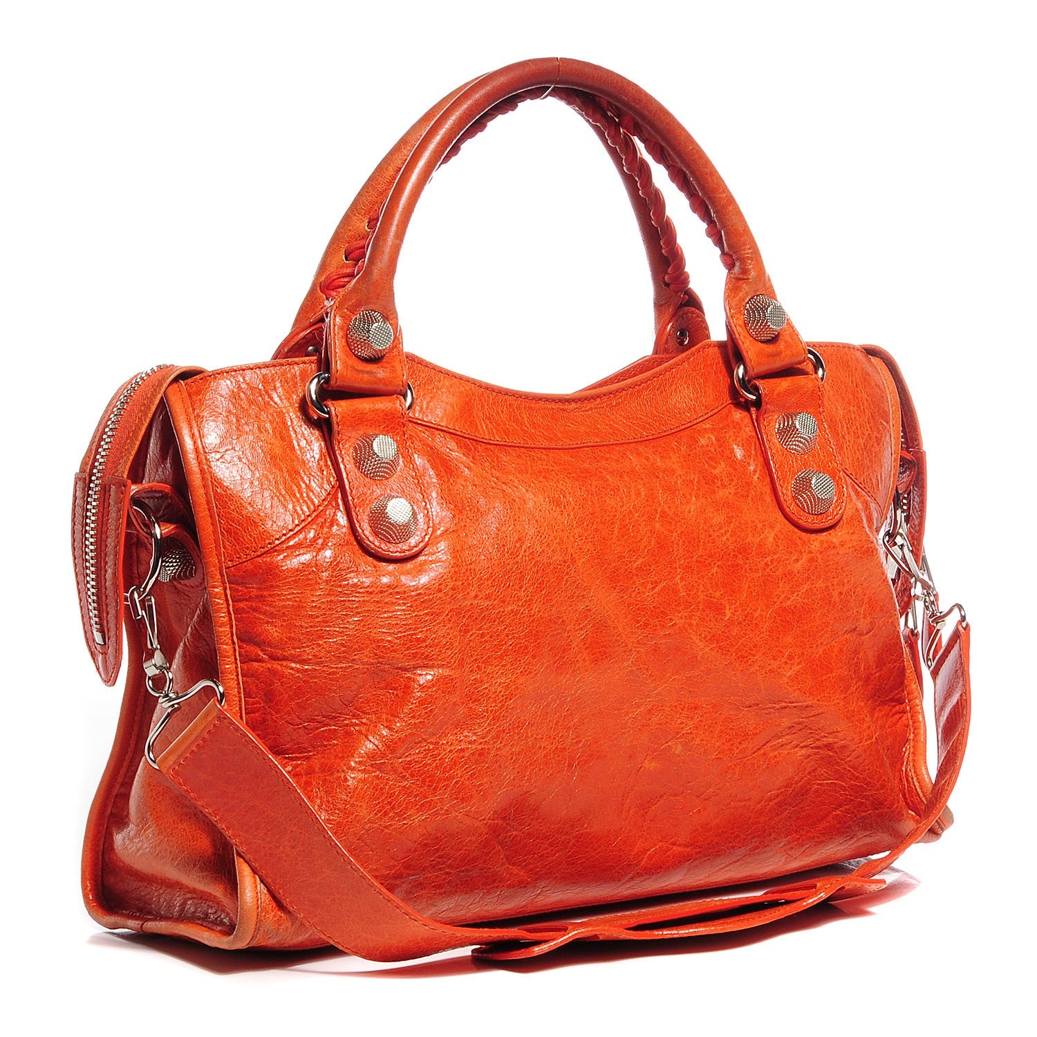 Balenciaga Agneau Giant 21 Silver Hardware City Mandarine 3 of 13