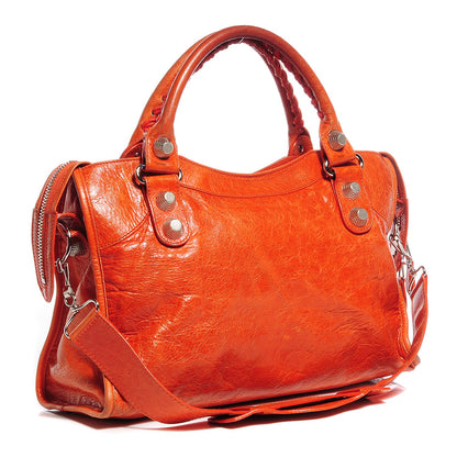 Balenciaga Agneau Giant 21 Silver Hardware City Mandarine 3 of 13