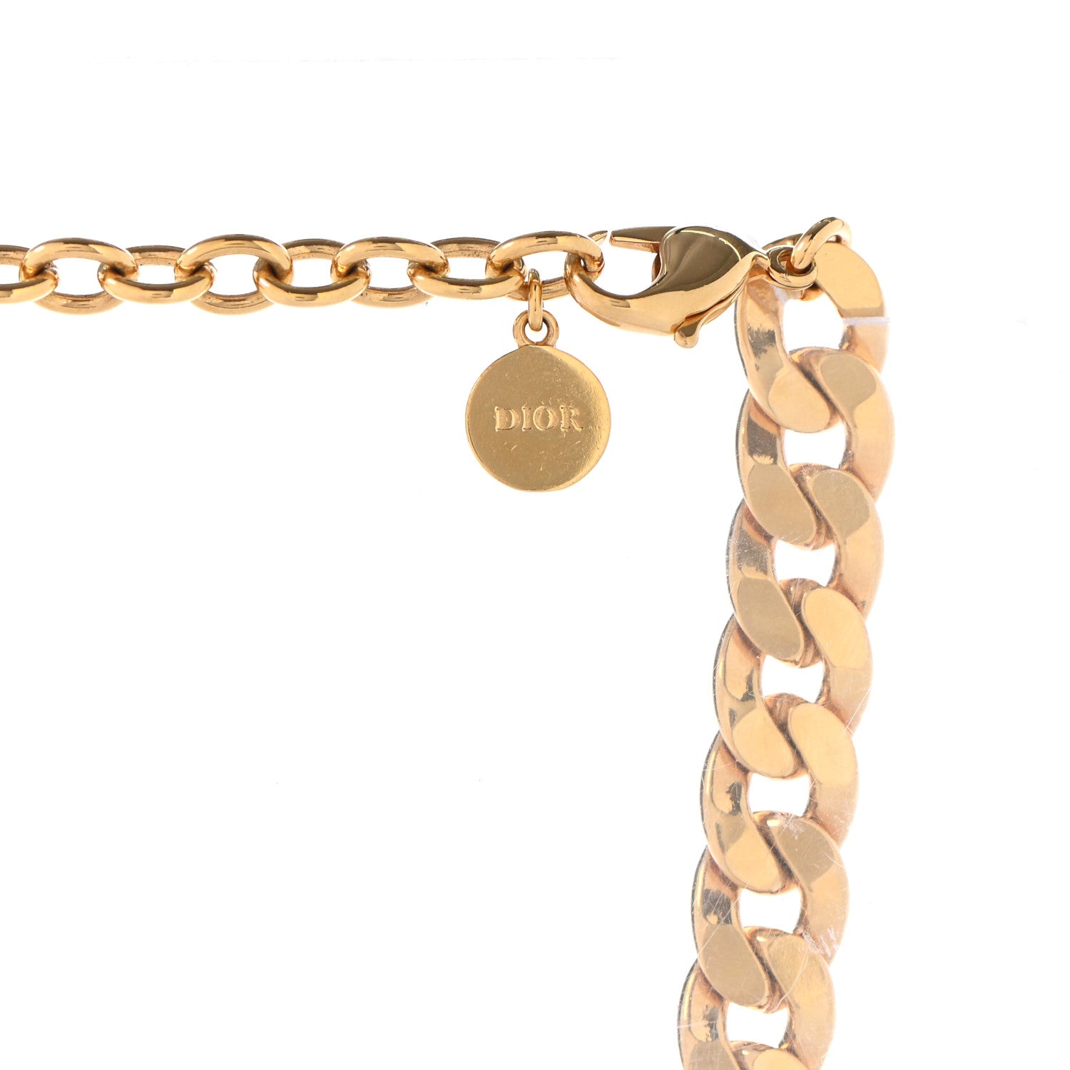 Christian Dior Metal Danseuse Etoile Chain Choker Necklace Gold 5 of 5