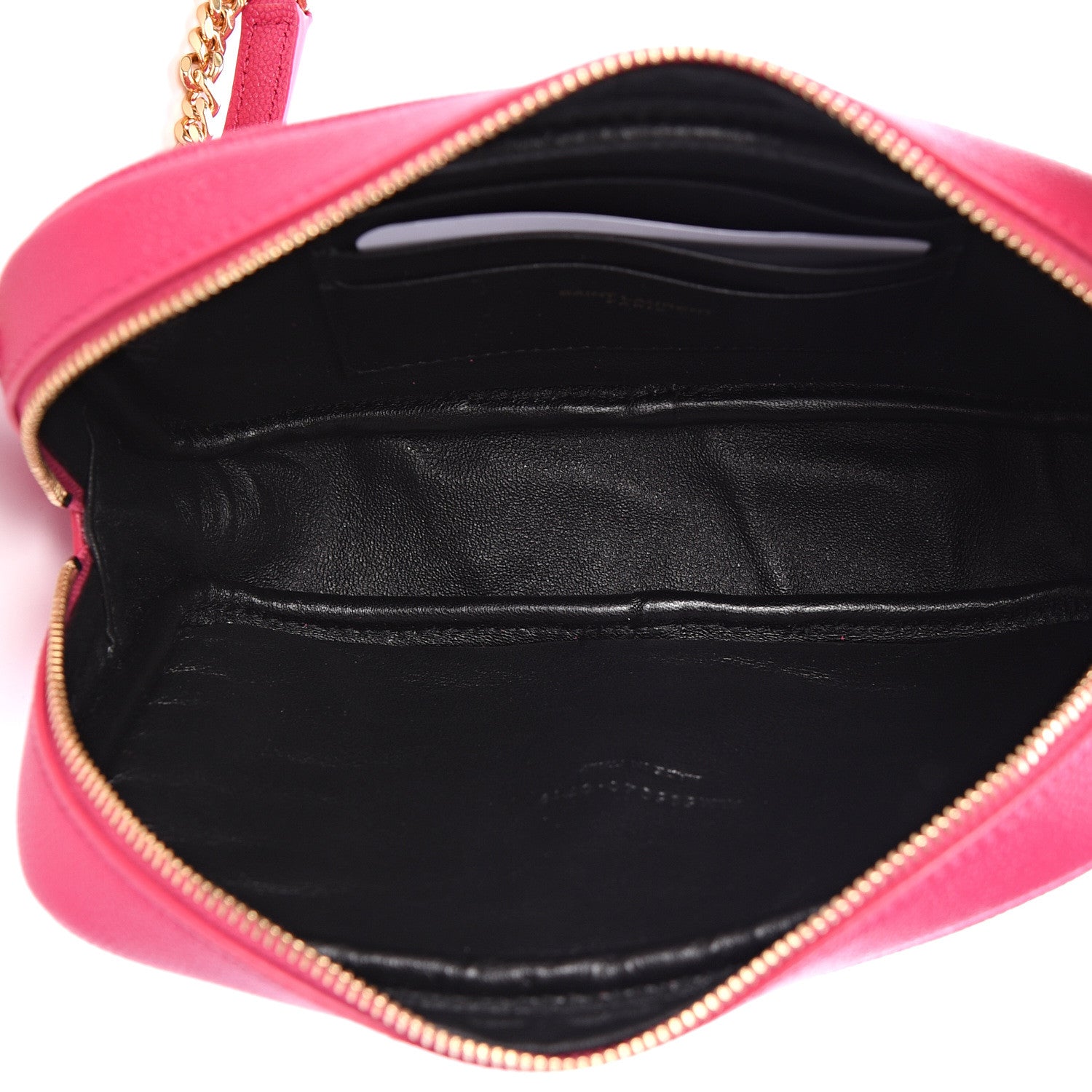 Saint Laurent Grain De Poudre Matelasse Monogram Mini Lou Camera Bag Fuchsia 4 of 9