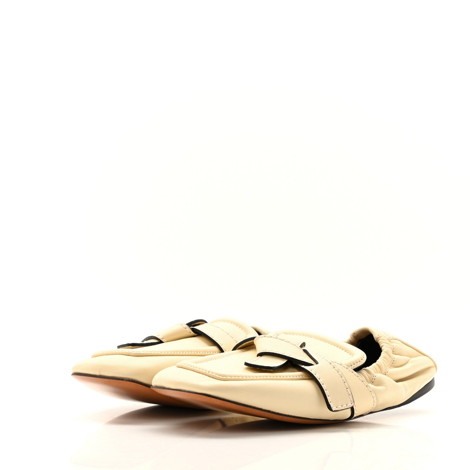 Loewe Lambskin Gate Loafers 36 Milk 4 of 13