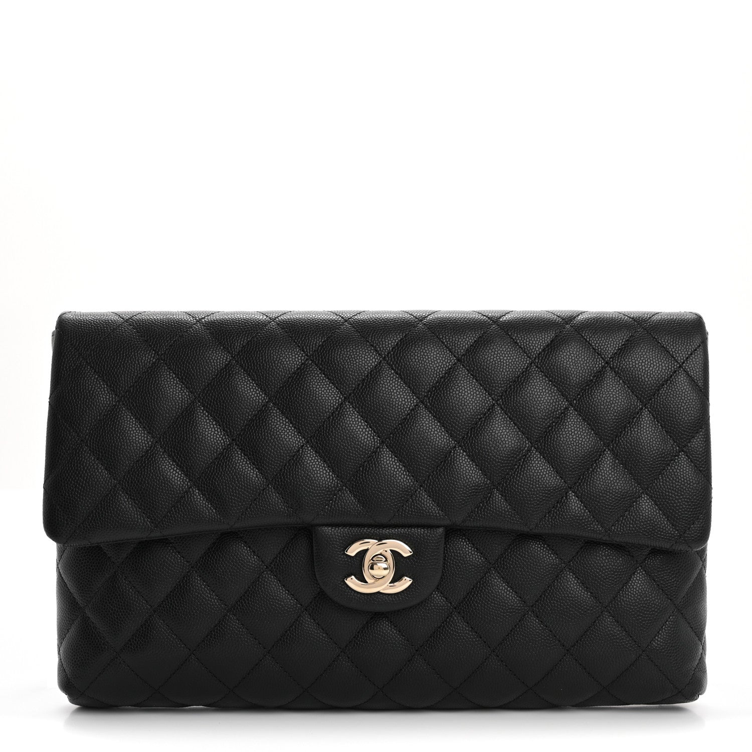 Chanel Caviar Quilted Flap Clutch Black 1 of 9