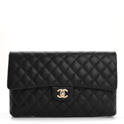 Chanel Caviar Quilted Flap Clutch Black 1 of 9