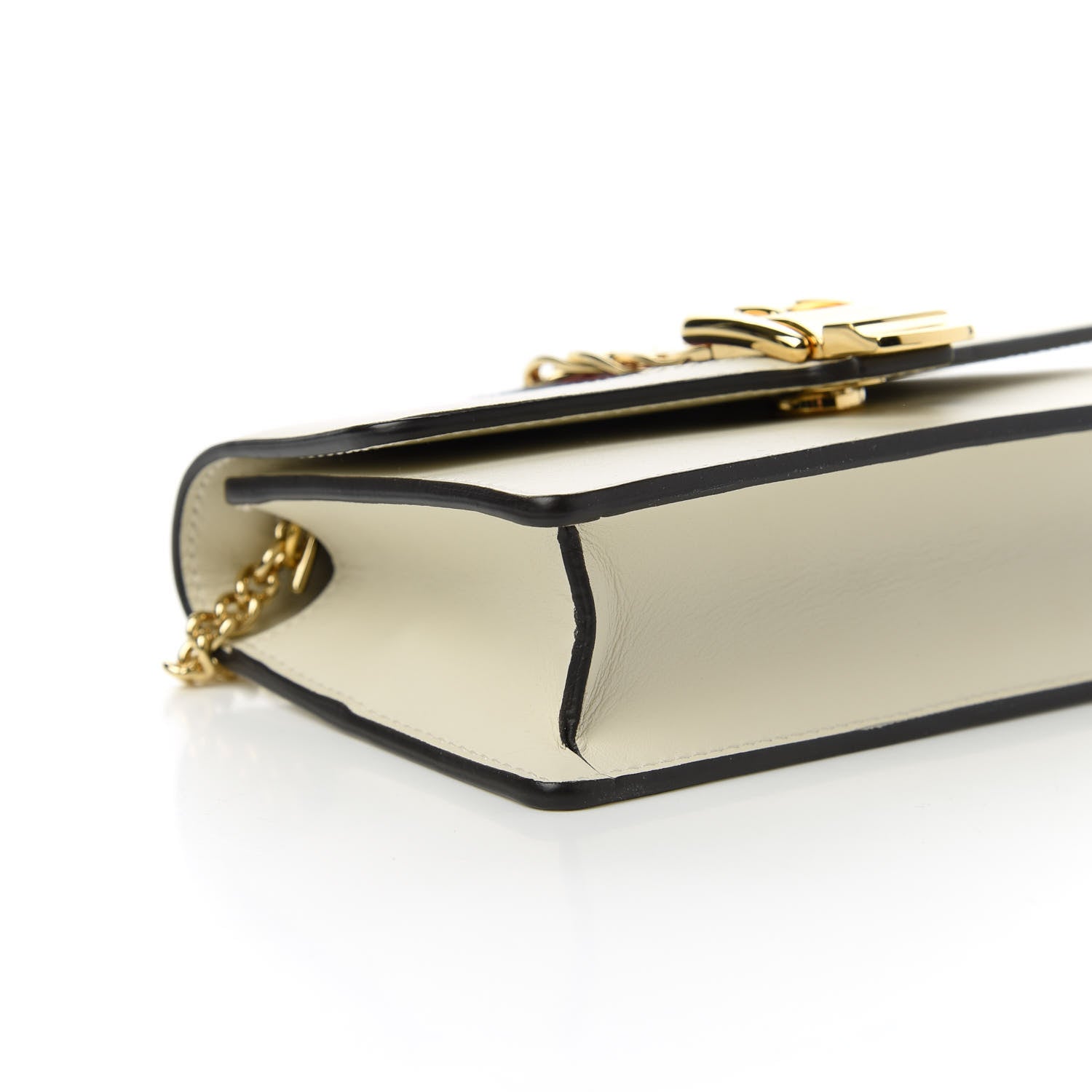 Gucci Calfskin Super Mini Sylvie Chain Shoulder Bag White 6 of 10