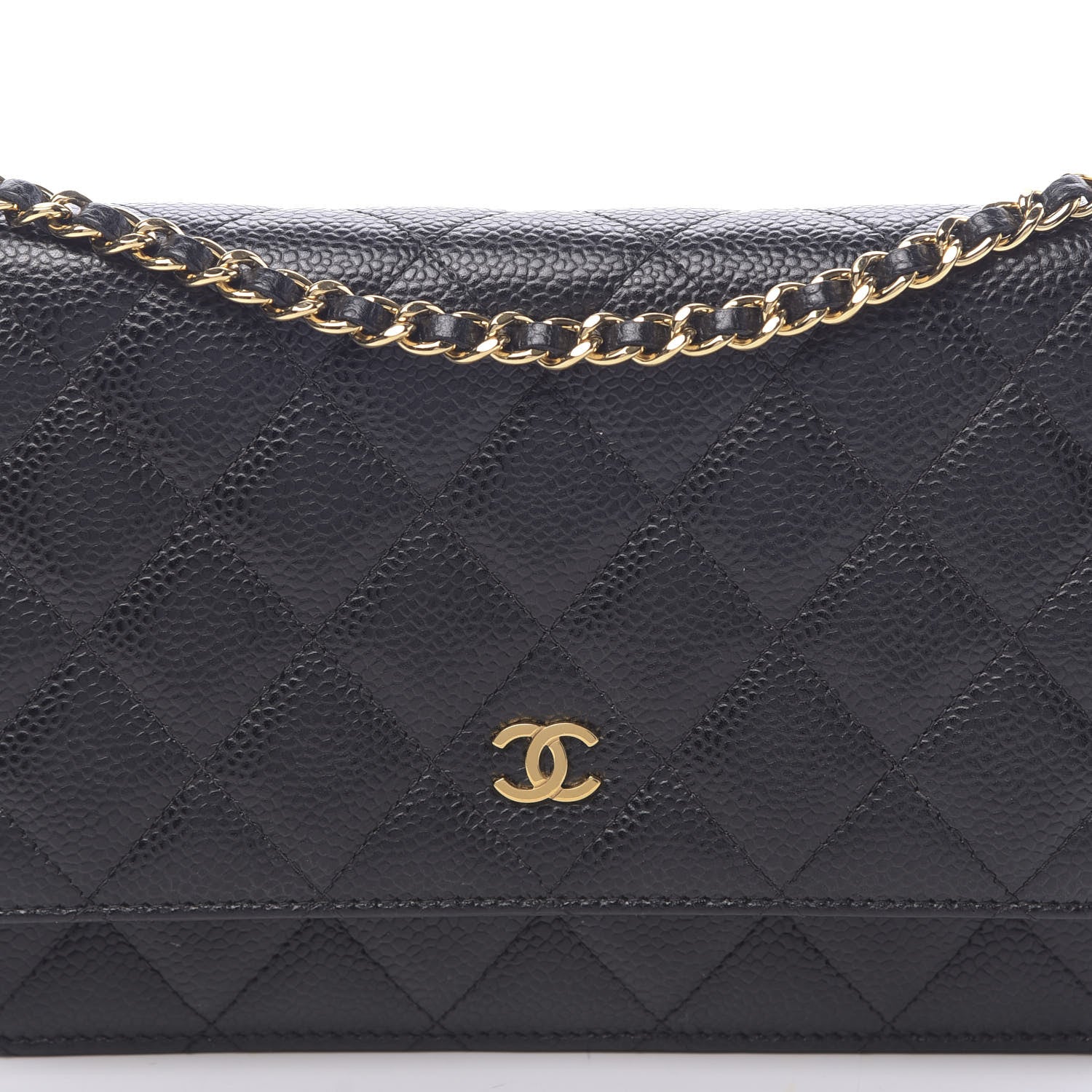 Chanel Caviar Quilted Wallet On Chain WOC Black 11 of 12