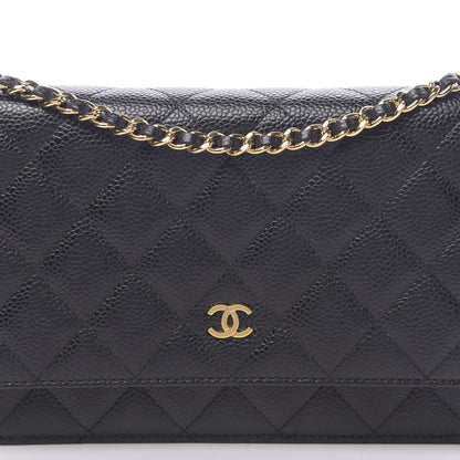 Chanel Caviar Quilted Wallet On Chain WOC Black 11 of 12