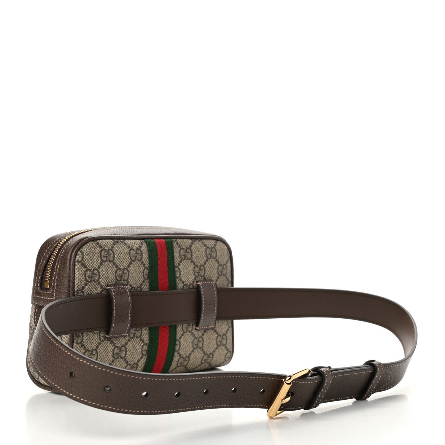 Gucci GG Supreme Monogram Web Small Ophidia Belt Bag 85 34 Dark Brown 3 of 10