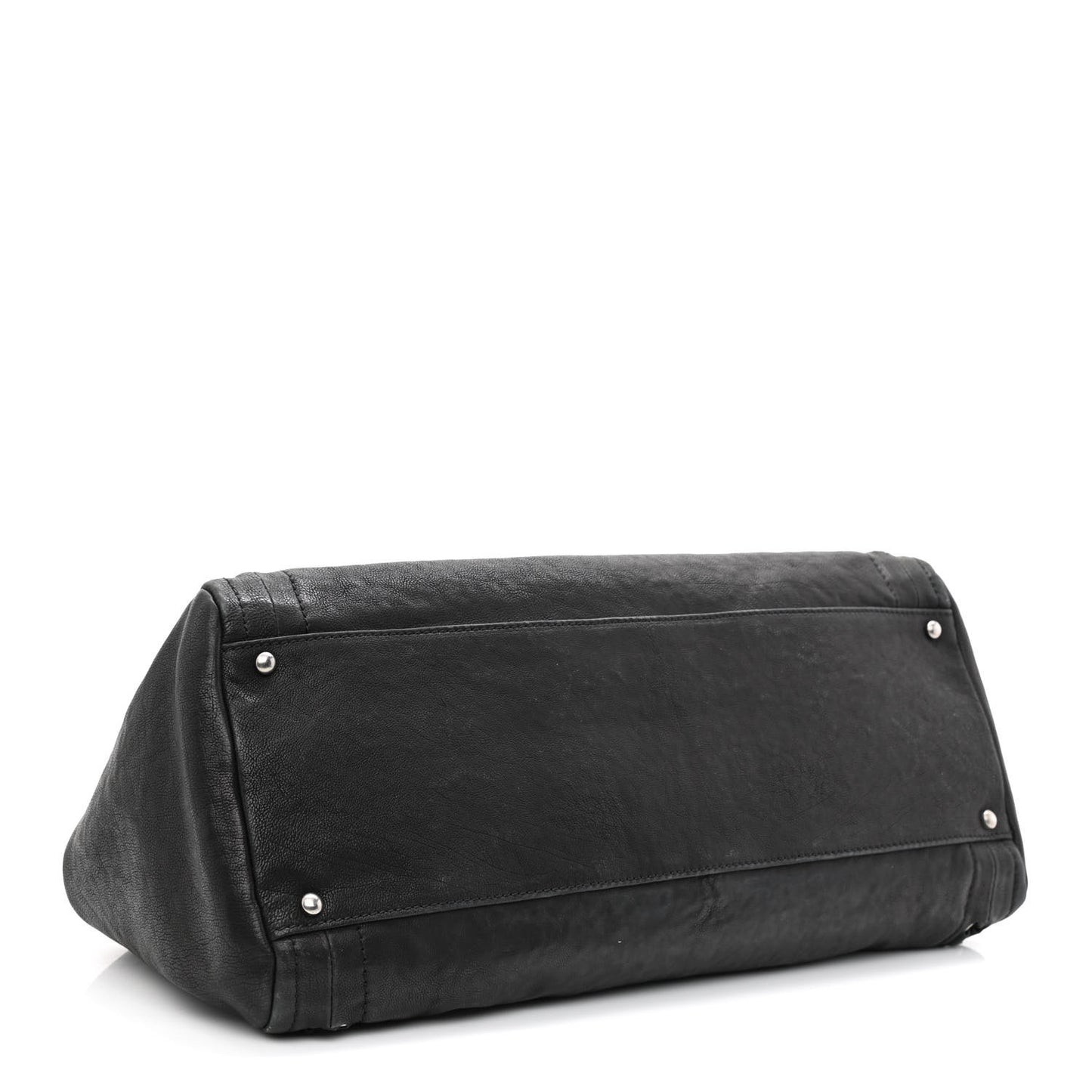 Calfskin East West Modern Chain Tote Black