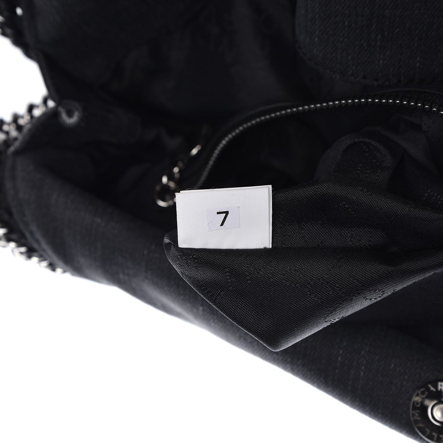 Denim Star Small Falabella Tote Black