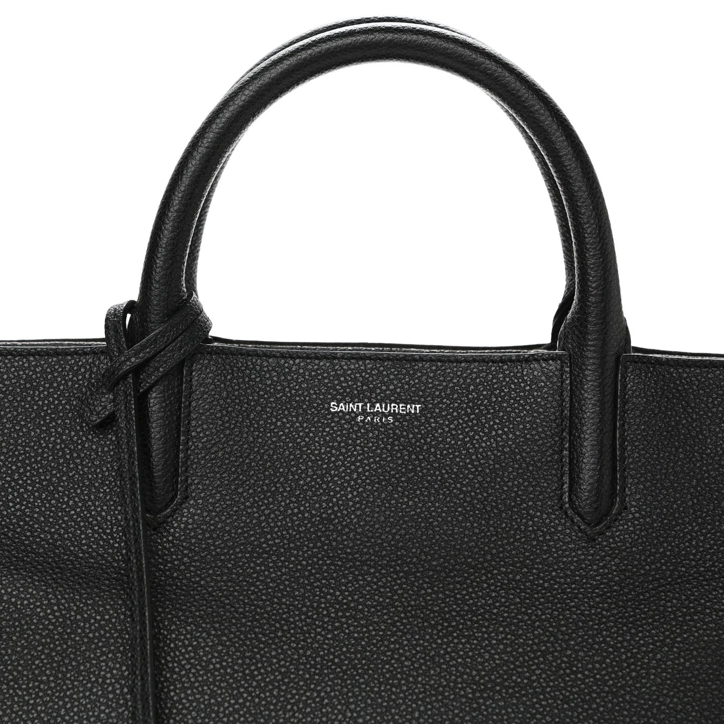 Grained Calfskin Small Cabas Rive Gauche Black