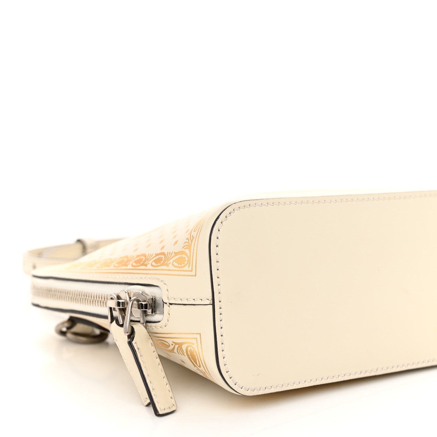 Gucci X SEGA Calfskin GUCCY Stars Mini Dome Shoulder Bag Mystic White Gold 9 of 13