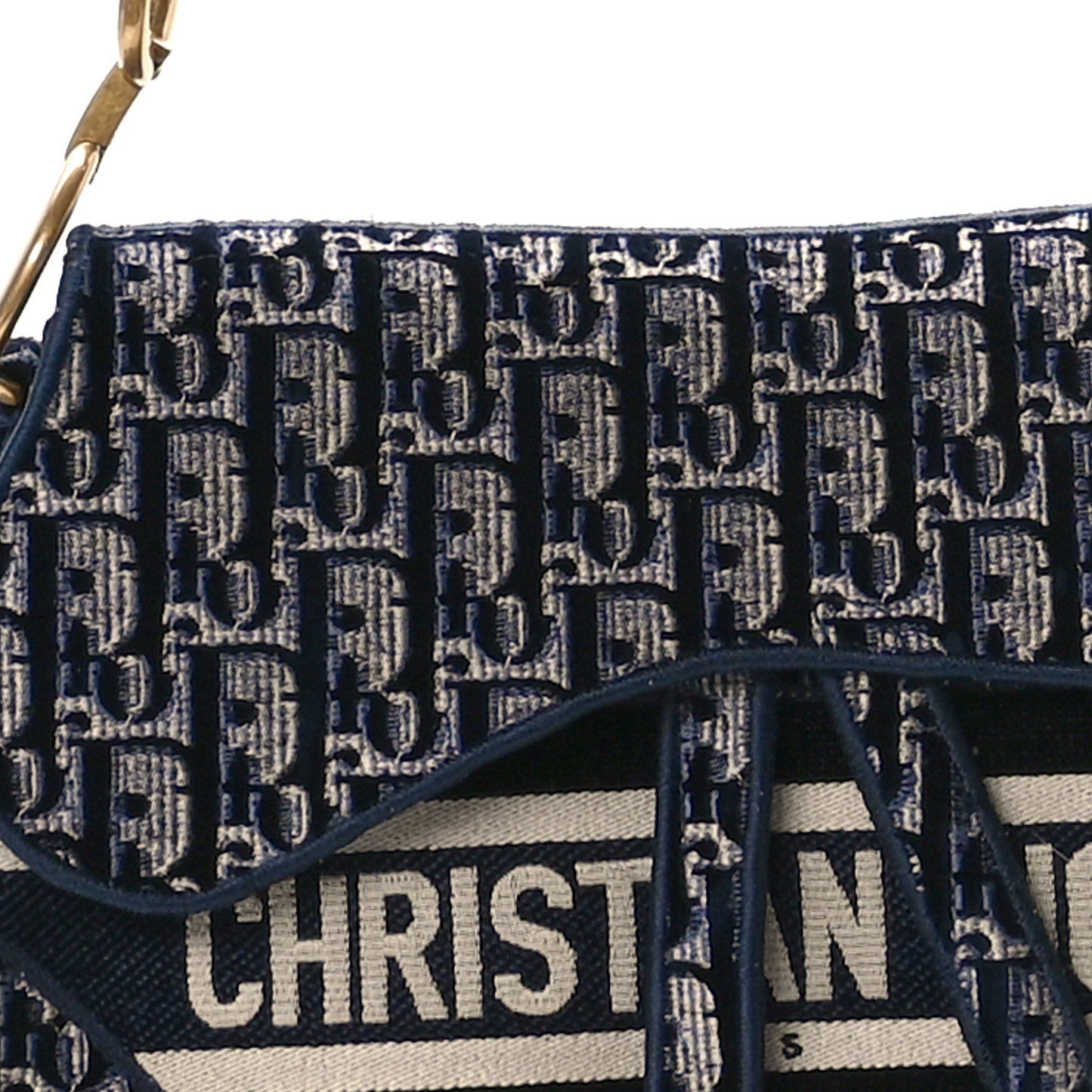 Velvet Oblique Saddle Bag Blue