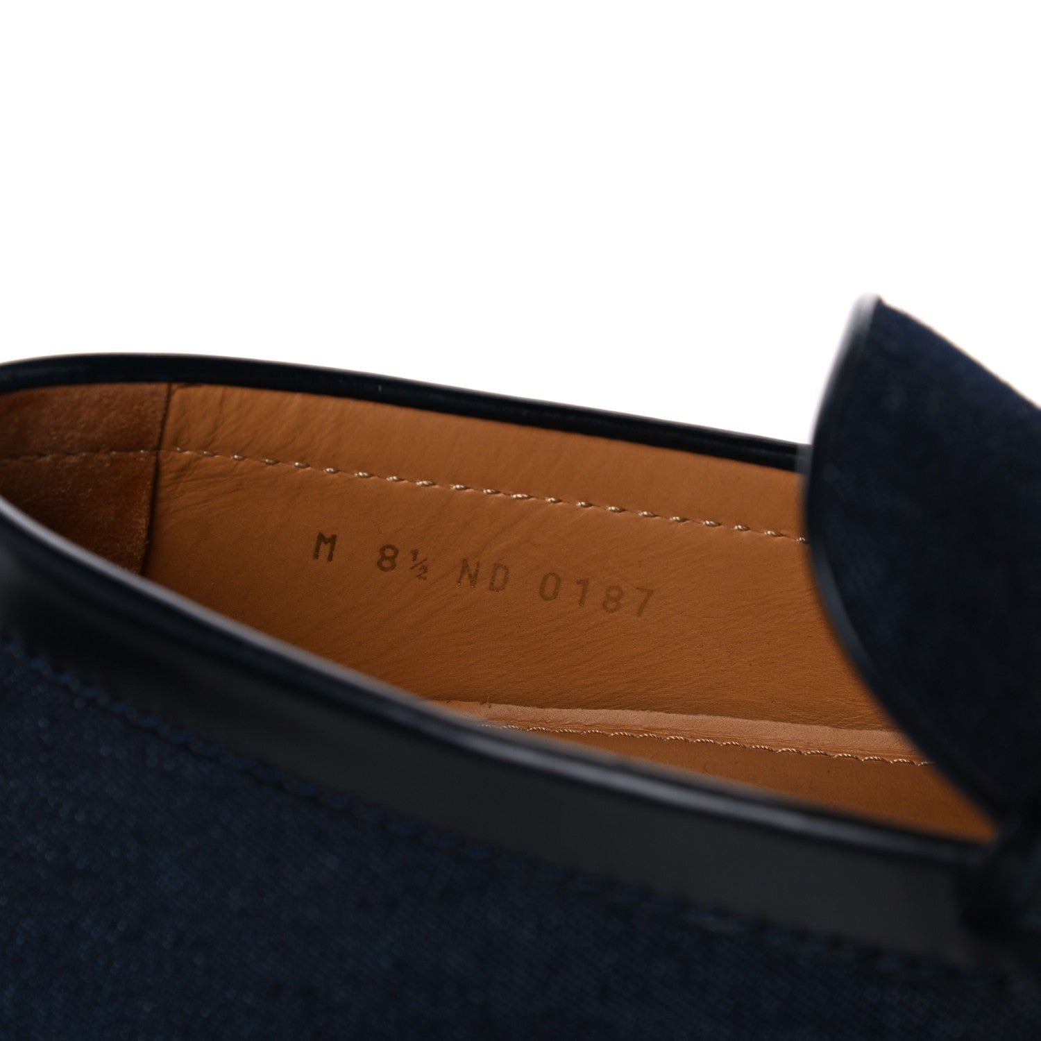 Louis Vuitton Denim Mens Hockenheim Moccasin Loafers 8.5 Marine 8 of 21
