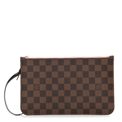 Louis Vuitton Damier Ebene Neverfull MM GM Pochette Rose Ballerine 1 of 10
