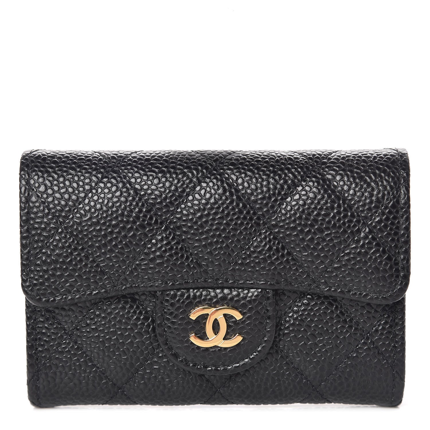 Chanel Caviar Quilted Flap Card Holder Black 1 of 9