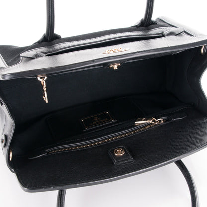Prada Canapa Saffiano Shoulder Bag Nero Black 6 of 7