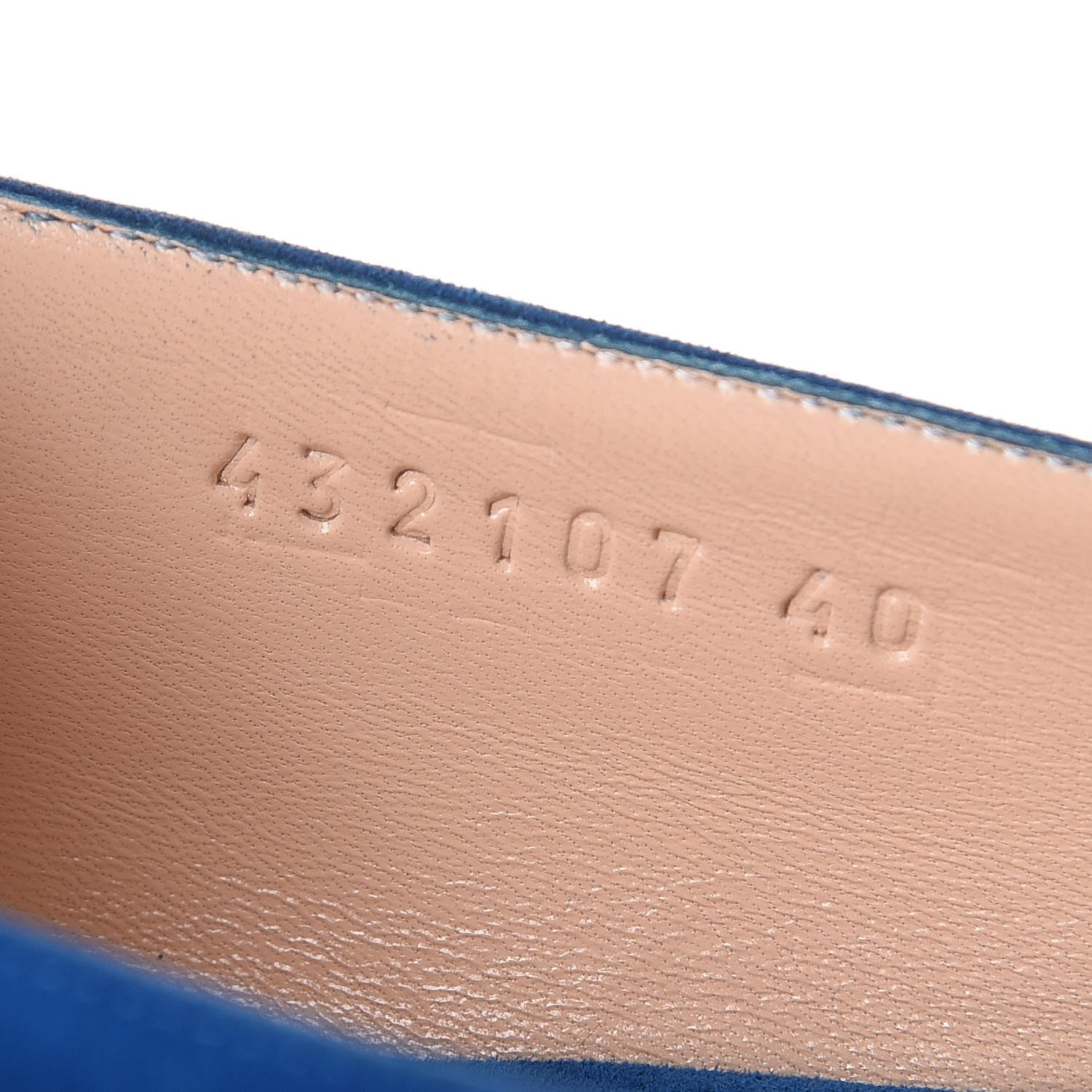 Gucci Kid Scamosciato Dionysus Ballet Flats 40 Vintage Bluette 8 of 9