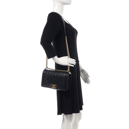 Chanel Lambskin Quilted Medium Boy Flap Black 2 of 13